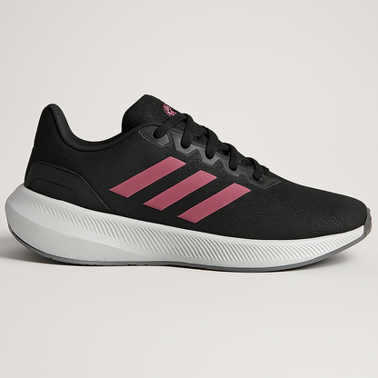 Tenis Adidas Mujer - Negro con Detalles en Rosa DAMA