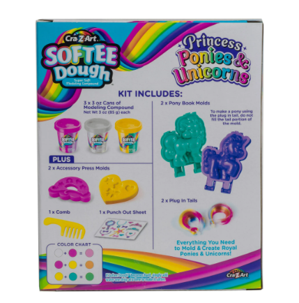 Cra-Z-Art Softee Dough Princess Ponies & Unicorns