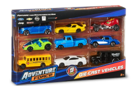 Adventure Force Set de Vehículos de Metal (9 piezas)