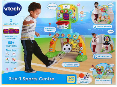 Diversión deportiva triple con el Centro de Deportes 3 en 1 de VTech!